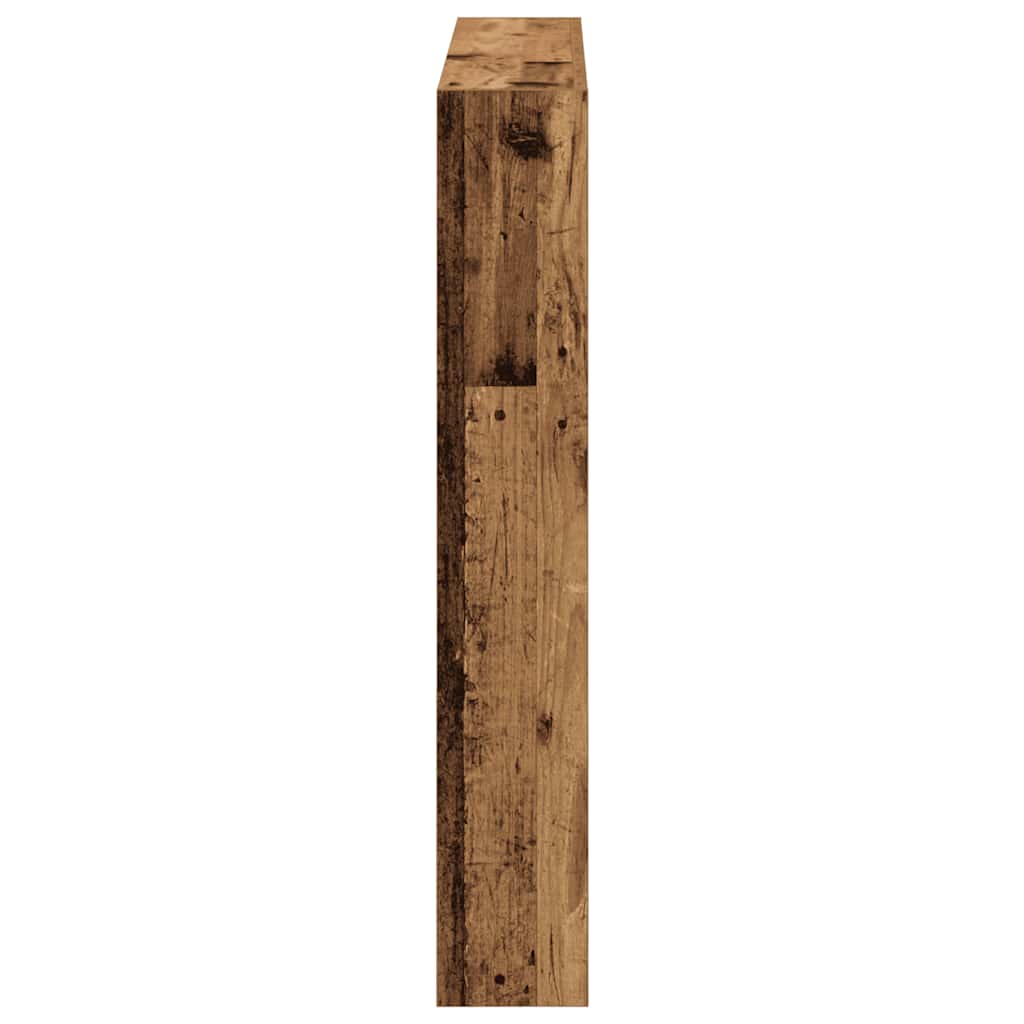 vidaXL Headboard Cabinet with LED Old Wood 100x17x102 cm