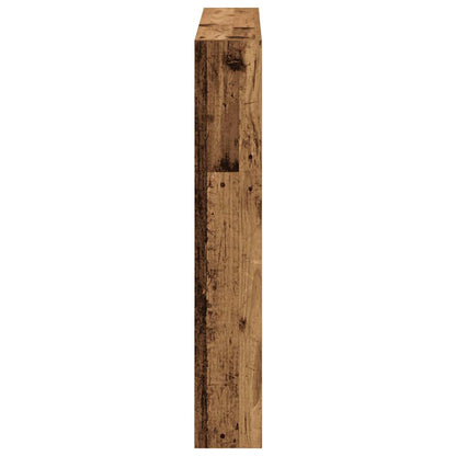 vidaXL Headboard Cabinet with LED Old Wood 100x17x102 cm
