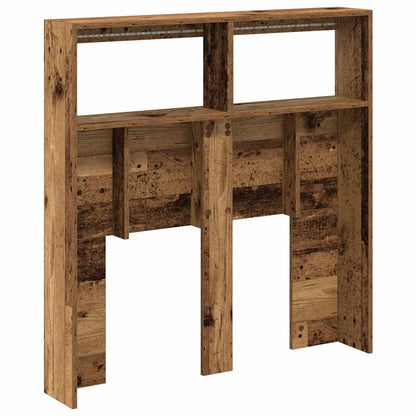 vidaXL Headboard Cabinet with LED Old Wood 100x17x102 cm