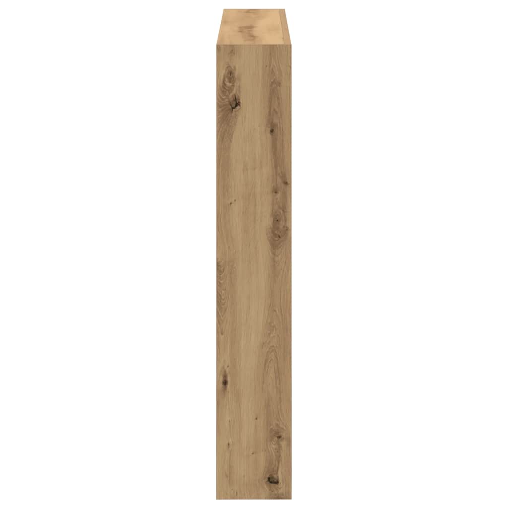 vidaXL Headboard Cabinet with LED Artisan Oak 100x17x102 cm