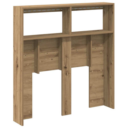 vidaXL Headboard Cabinet with LED Artisan Oak 100x17x102 cm