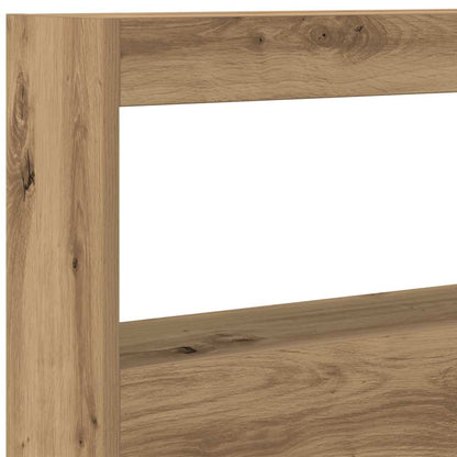vidaXL Headboard Cabinet with LED Artisan Oak 100x17x102 cm