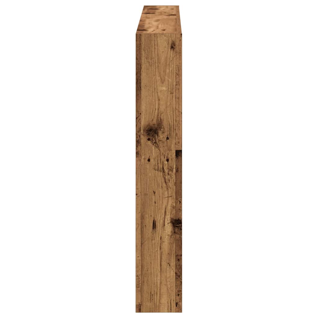vidaXL Headboard Cabinet with LED Old Wood 140x17x102 cm