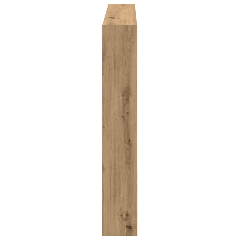 vidaXL Headboard Cabinet with LED Artisan Oak 140x17x102 cm