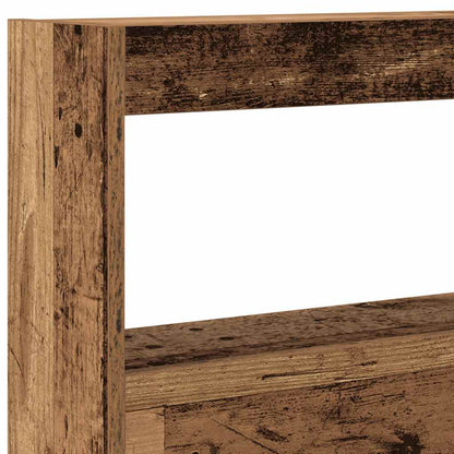 vidaXL Headboard Cabinet with LED Old Wood 160x17x102 cm