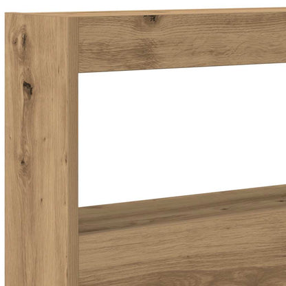 vidaXL Headboard Cabinet with LED Artisan Oak 160x17x102 cm
