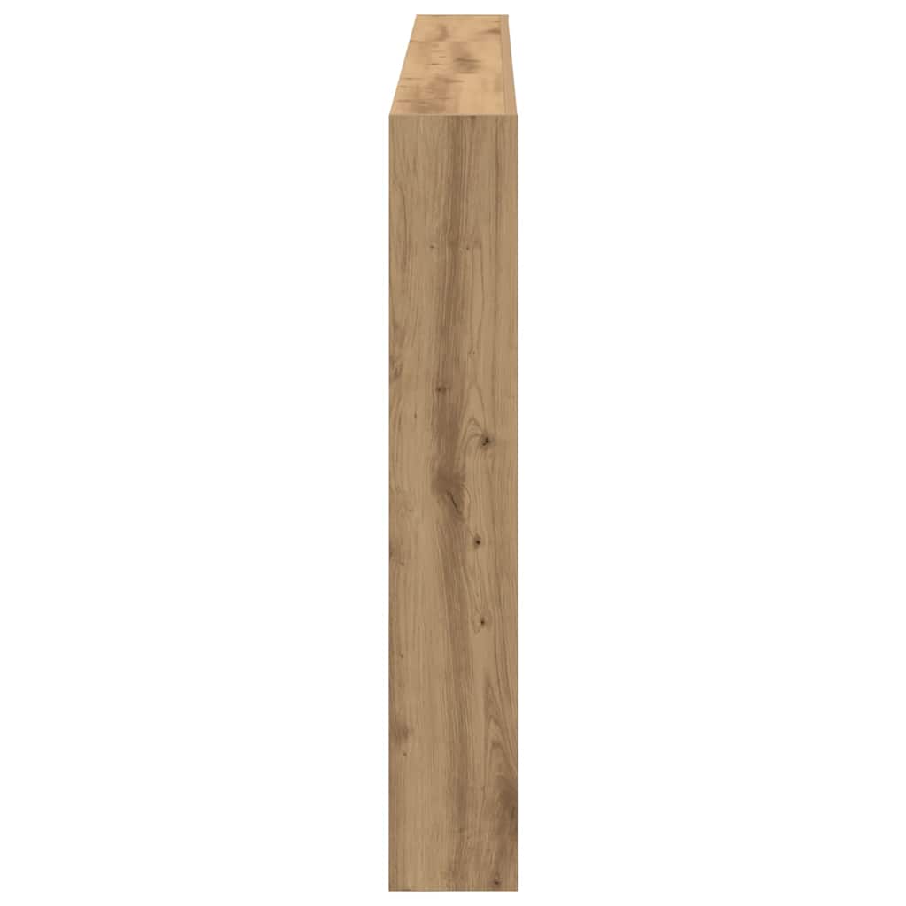vidaXL Headboard Cabinet with LED Artisan Oak 180x17x102 cm