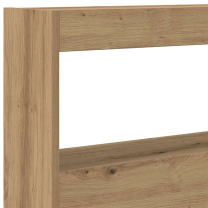 vidaXL Headboard Cabinet with LED Artisan Oak 180x17x102 cm