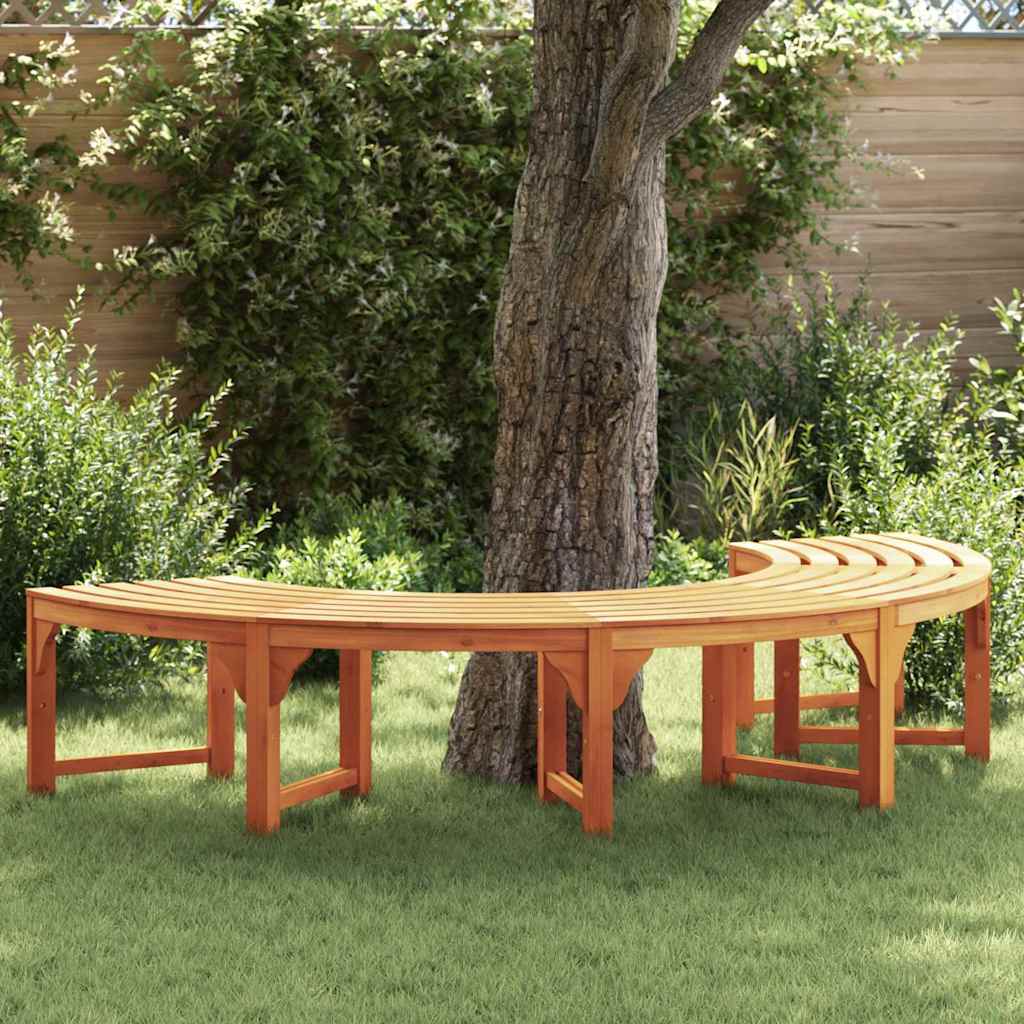 vidaXL Tree Bench 4-Seater 210 x 80 x 45 cm Solid Eucalyptus Wood