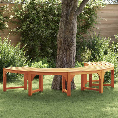 vidaXL Tree Bench 4-Seater 210 x 80 x 45 cm Solid Eucalyptus Wood