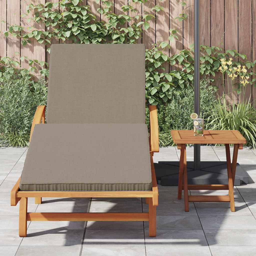 vidaXL Sun Lounger Taupe 200 x 67 x 84 cm Solid Acacia Wood