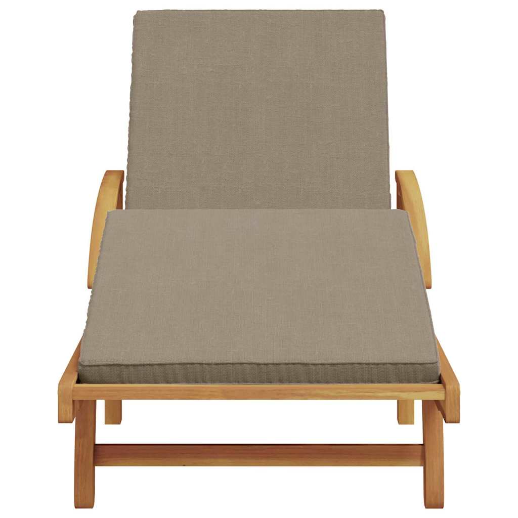 vidaXL Sun Lounger Taupe 200 x 67 x 84 cm Solid Acacia Wood