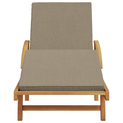 vidaXL Sun Lounger Taupe 200 x 67 x 84 cm Solid Acacia Wood
