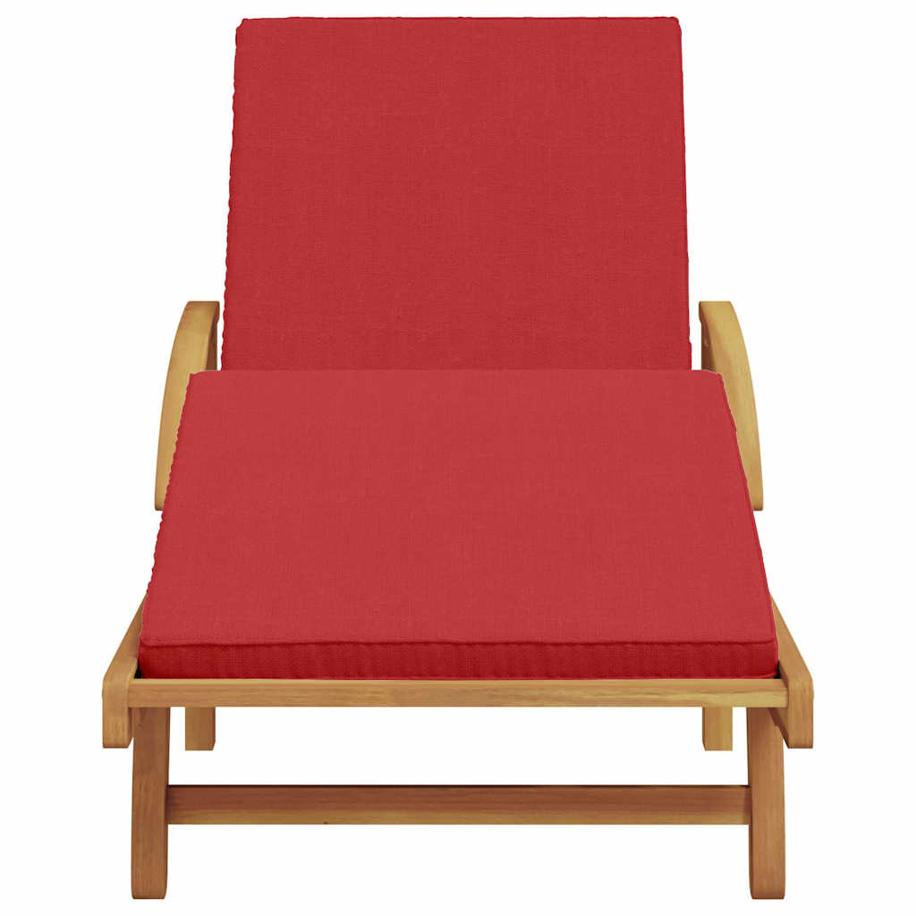 vidaXL Sun Lounger Red 200 x 67 x 84 cm Solid Acacia Wood