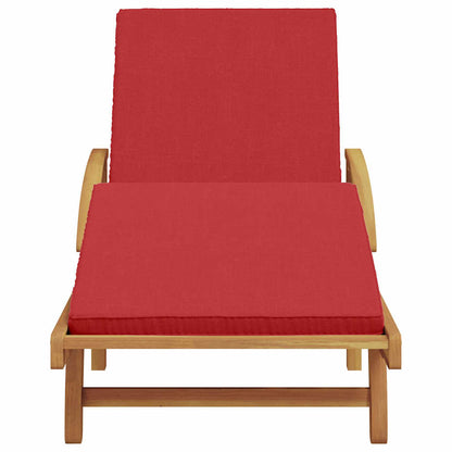 vidaXL Sun Lounger Red 200 x 67 x 84 cm Solid Acacia Wood