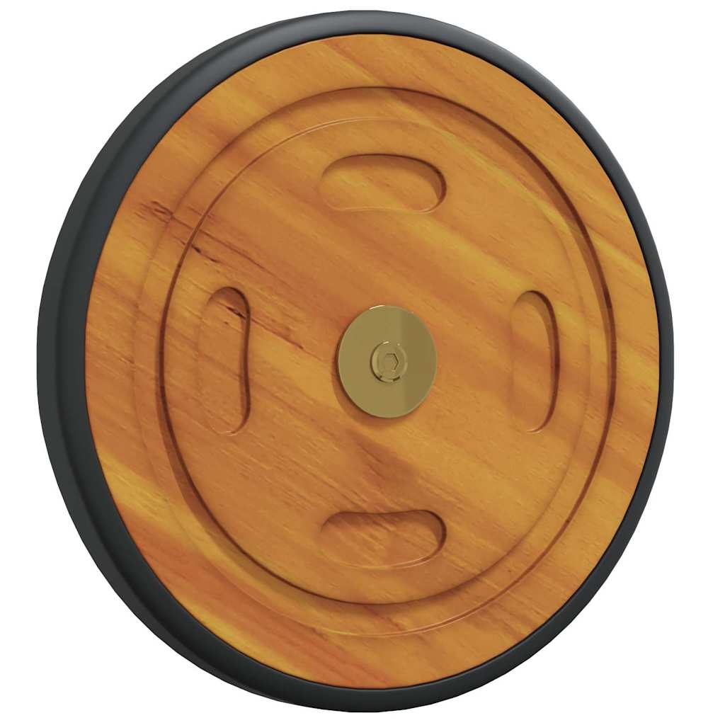 vidaXL Space Wheels 2 pcs Brown 20.5 x 20.5 x 2 cm Solid Acacia Wood