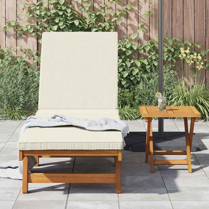 vidaXL Sun Lounger Brown and Cream 199 x 63 x 85 cm Solid Acacia Wood