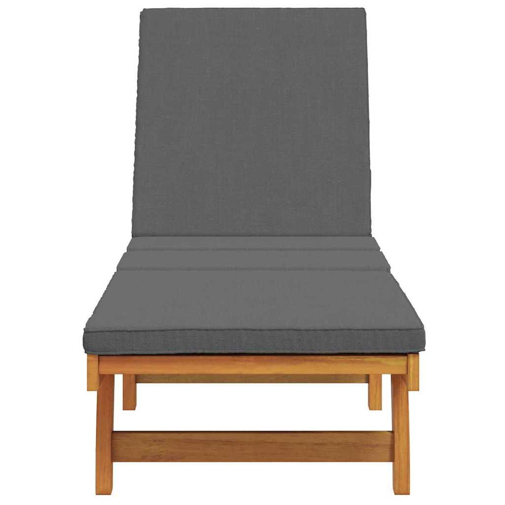 vidaXL Sun Lounger Reclining Brown 199 x 63 x 85 cm Solid Acacia Wood