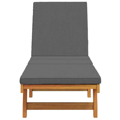 vidaXL Sun Lounger Reclining Brown 199 x 63 x 85 cm Solid Acacia Wood