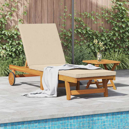 vidaXL Sun Lounger Reclining Brown 199 x 63 x 85 cm Solid Acacia Wood