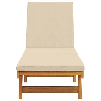 vidaXL Sun Lounger Reclining Brown 199 x 63 x 85 cm Solid Acacia Wood