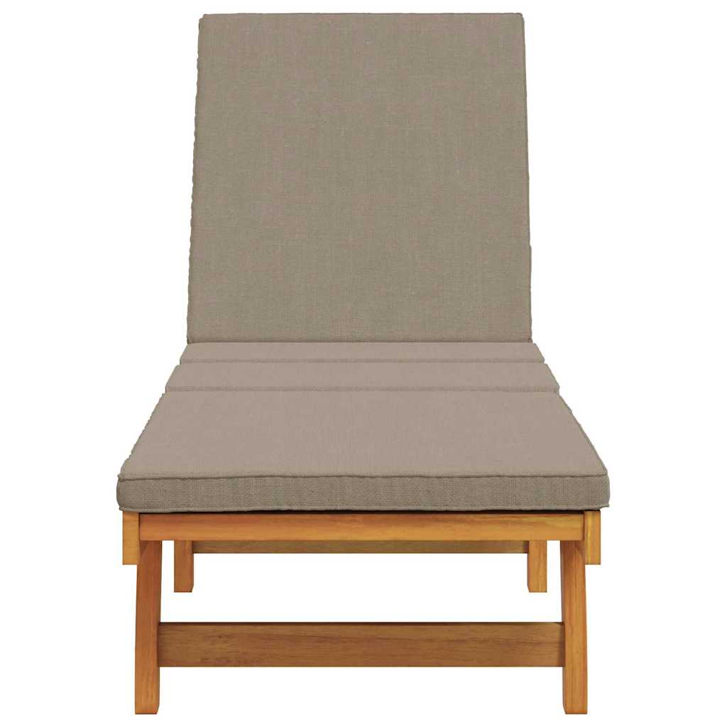 vidaXL Sun Lounger Reclining Brown 199 x 63 x 85 cm Solid Acacia Wood