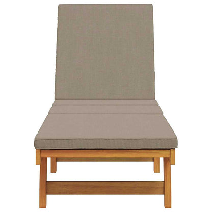 vidaXL Sun Lounger Reclining Brown 199 x 63 x 85 cm Solid Acacia Wood