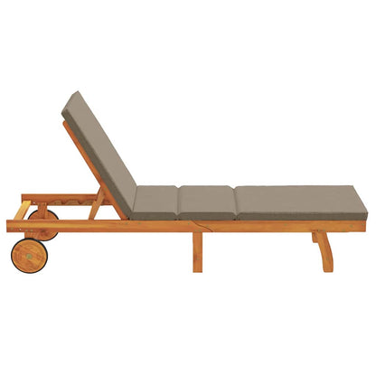vidaXL Sun Lounger Reclining Brown 199 x 63 x 85 cm Solid Acacia Wood