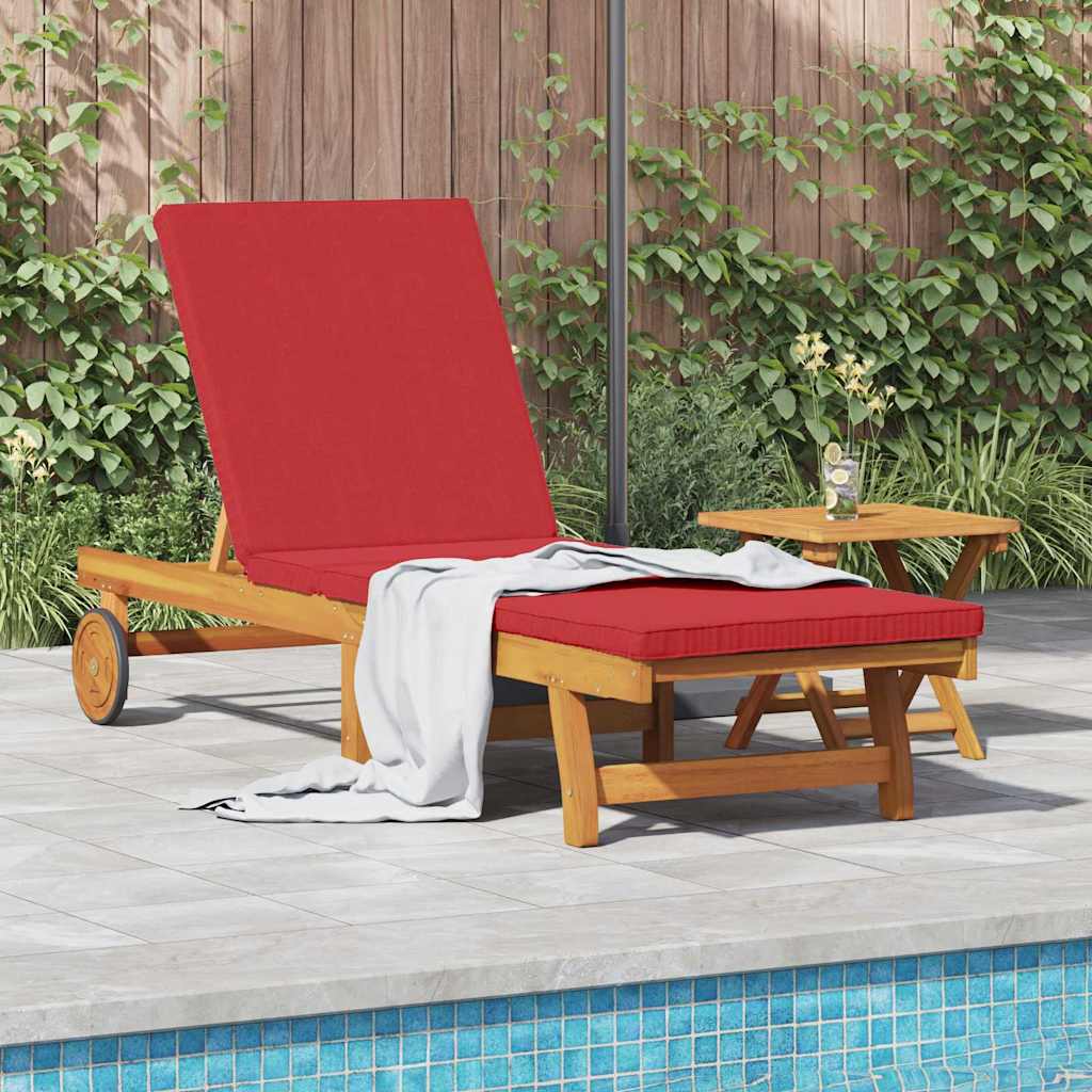 vidaXL Sun Lounger Reclining Brown 199 x 63 x 85 cm Solid Acacia Wood