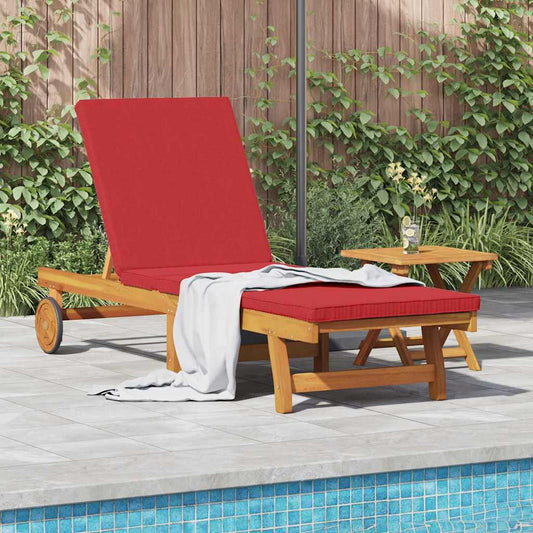 vidaXL Sun Lounger Reclining Brown 199 x 63 x 85 cm Solid Acacia Wood