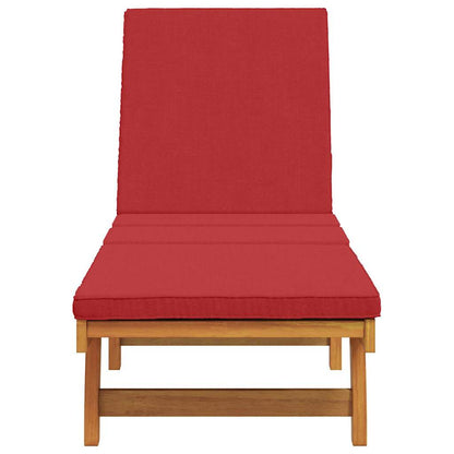 vidaXL Sun Lounger Reclining Brown 199 x 63 x 85 cm Solid Acacia Wood