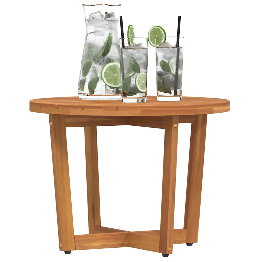 vidaXL Garden Side Table Round Ø55x40 cm Solid Wood Acacia
