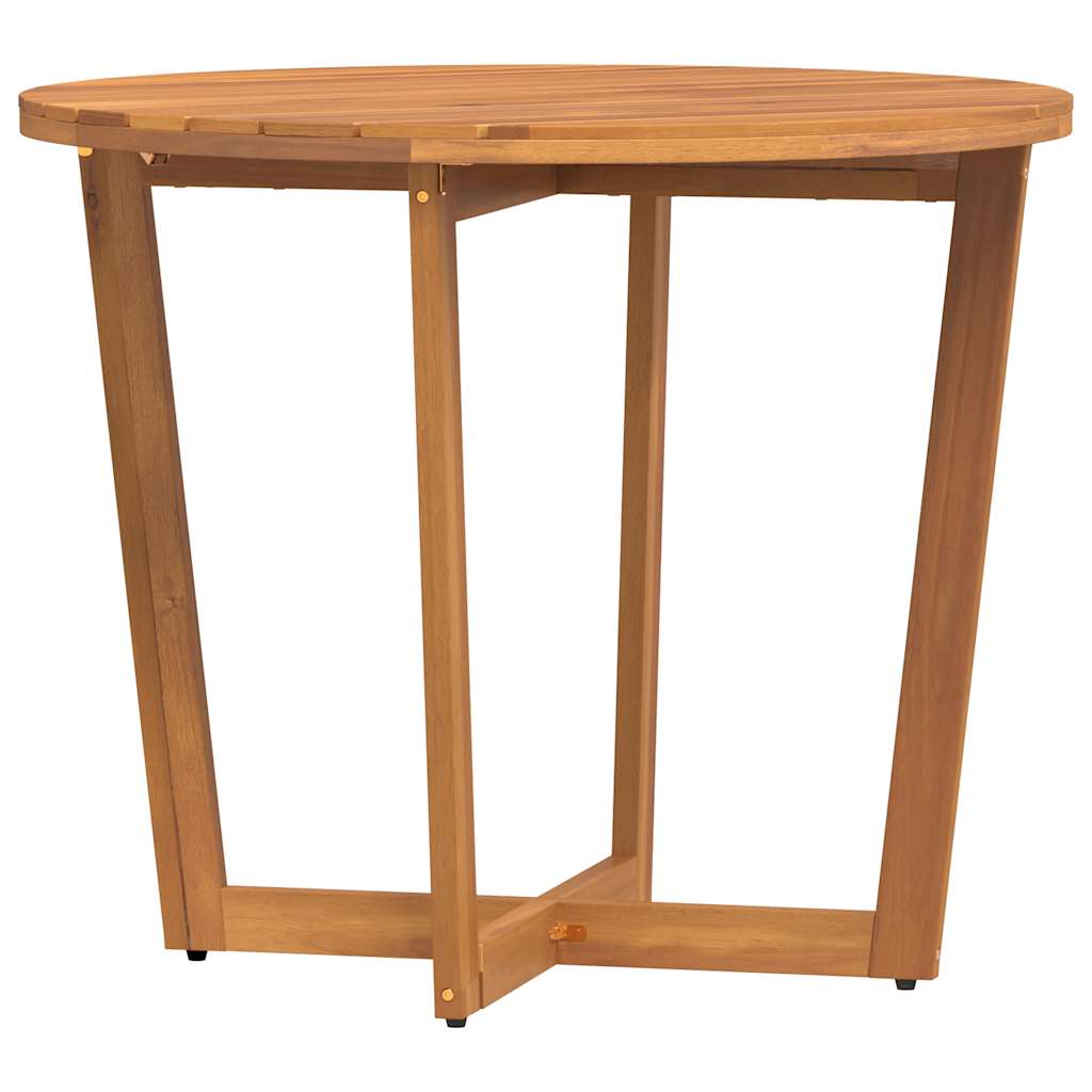 vidaXL Garden Dining Table Round Ø90x75 cm Solid Wood Acacia