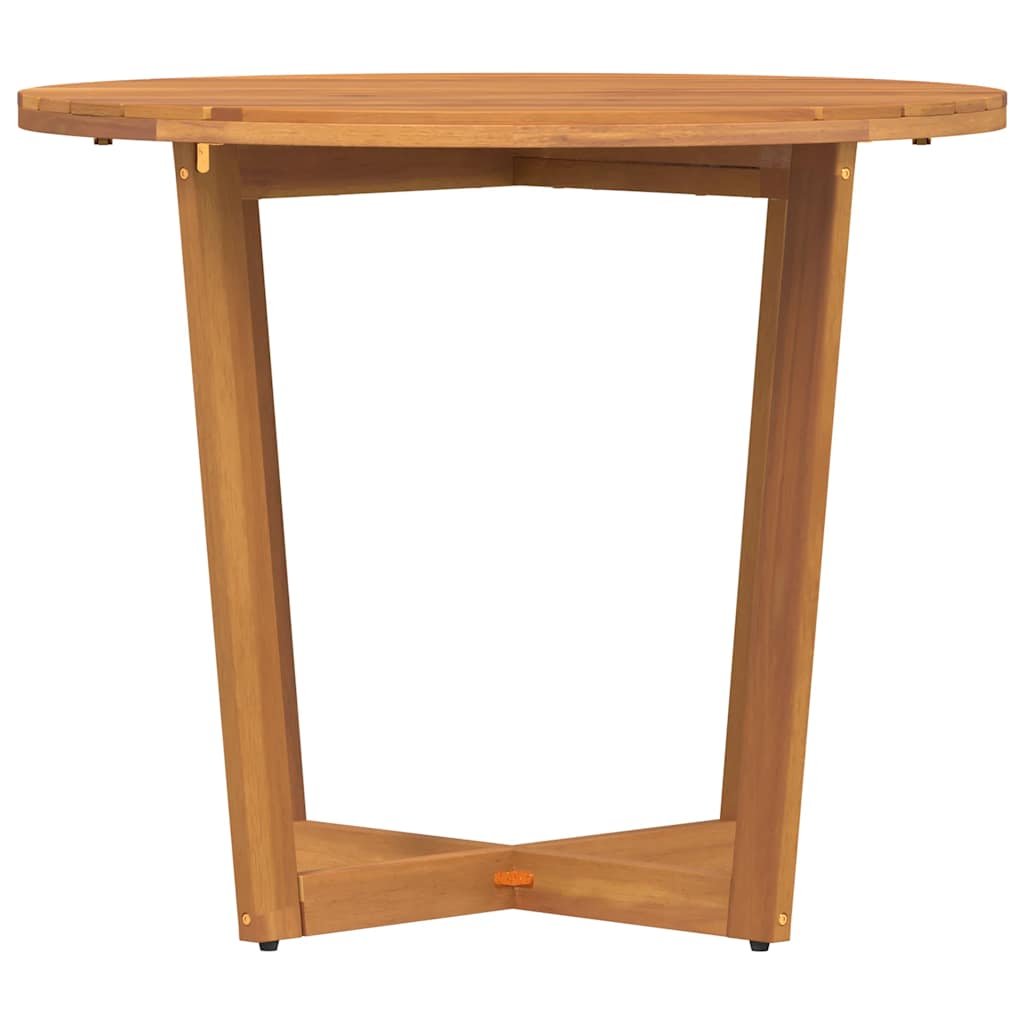 vidaXL Garden Dining Table Round Ø90x75 cm Solid Wood Acacia