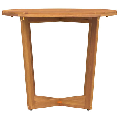 vidaXL Garden Dining Table Round Ø90x75 cm Solid Wood Acacia