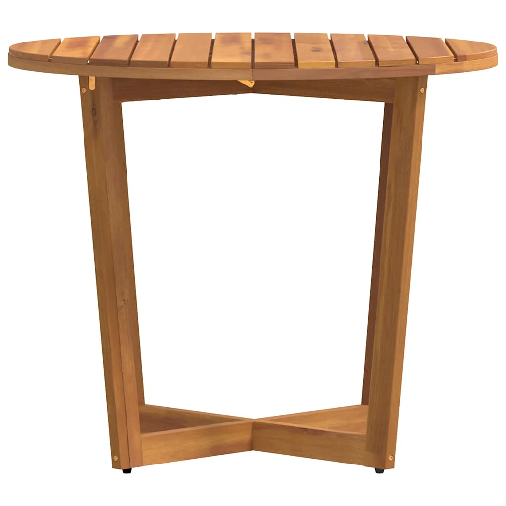 vidaXL Garden Dining Table Round Ø90x75 cm Solid Wood Acacia