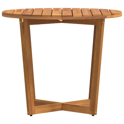 vidaXL Garden Dining Table Round Ø90x75 cm Solid Wood Acacia