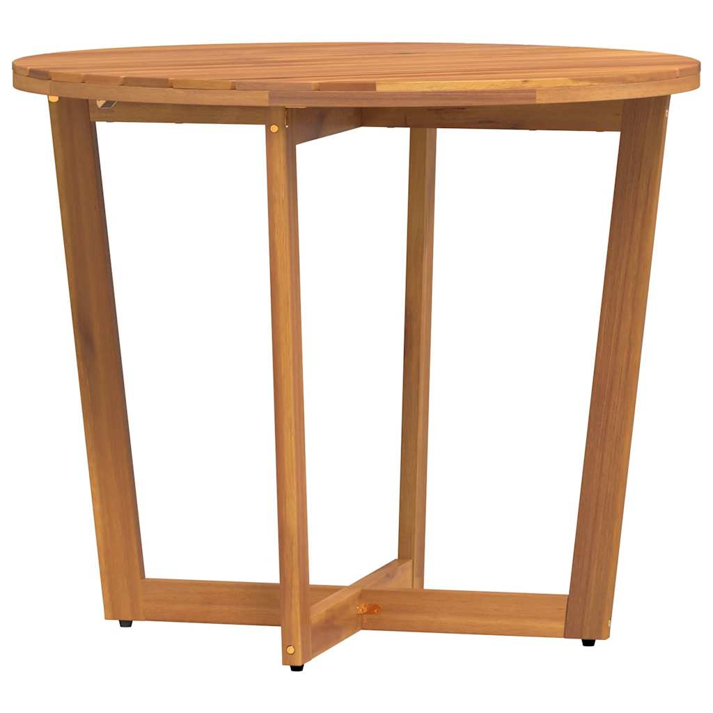 vidaXL Garden Dining Table Round Ø90x75 cm Solid Wood Acacia