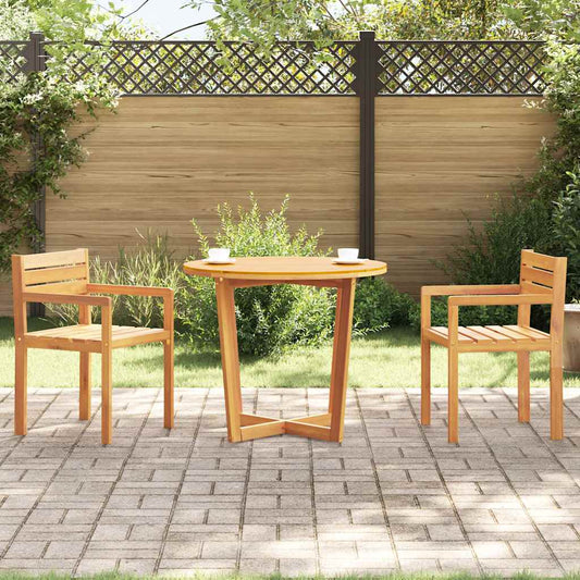 vidaXL Garden Dining Table Round Ø90x75 cm Solid Wood Acacia