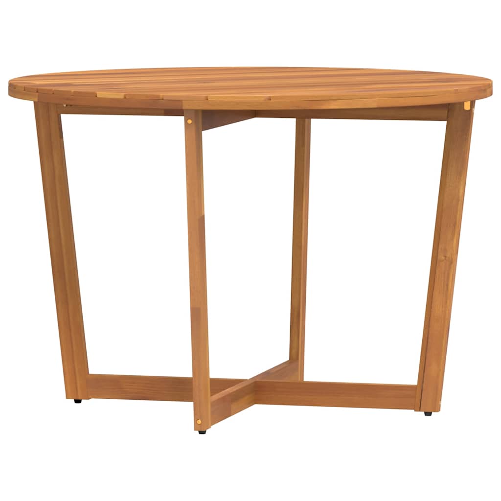 vidaXL Garden Dining Table Round Ø110x75 cm Solid Wood Acacia