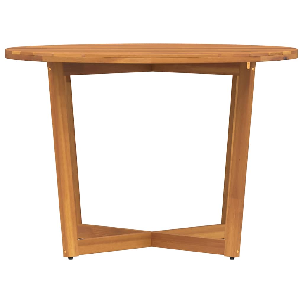 vidaXL Garden Dining Table Round Ø110x75 cm Solid Wood Acacia
