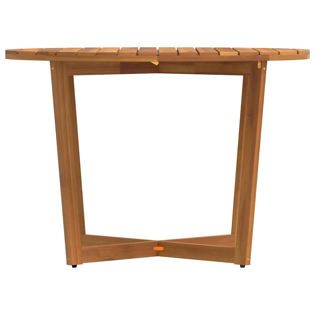 vidaXL Garden Dining Table Round Ø110x75 cm Solid Wood Acacia