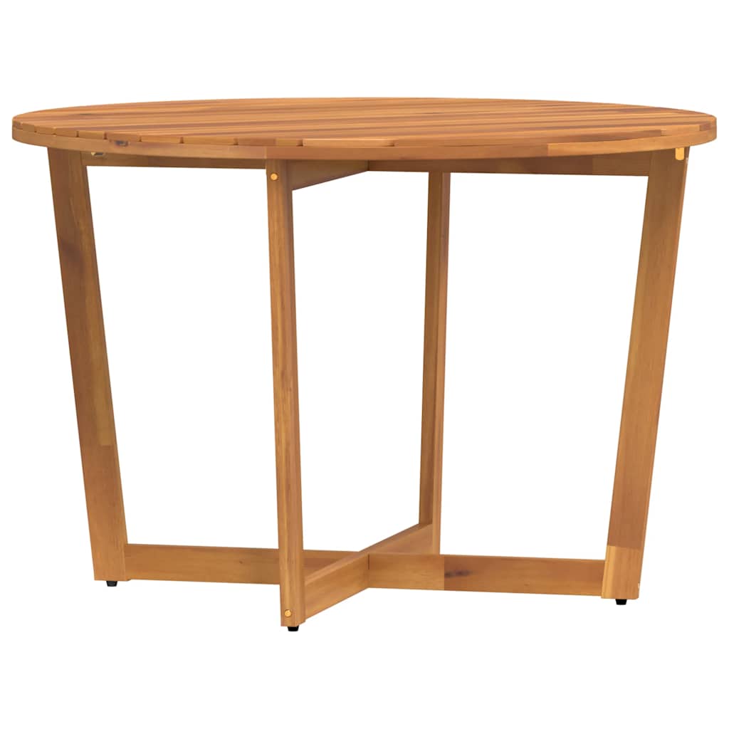 vidaXL Garden Dining Table Round Ø110x75 cm Solid Wood Acacia