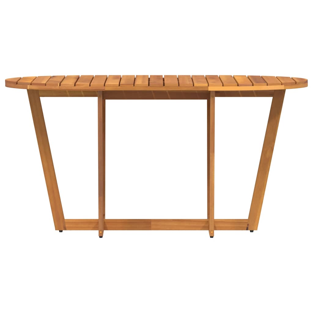 vidaXL Garden Dining Table Oval 150x90x75 cm Solid Wood Acacia
