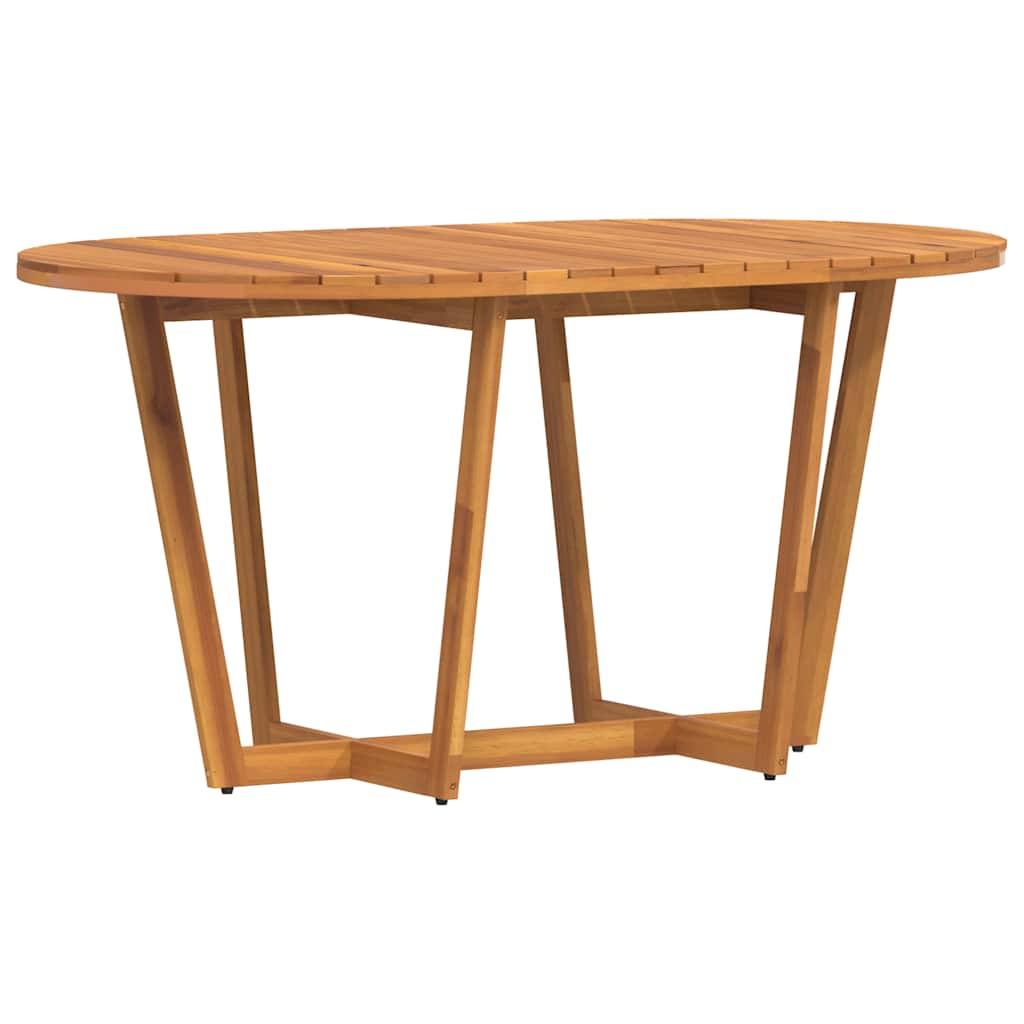 vidaXL Garden Dining Table Oval 150x90x75 cm Solid Wood Acacia