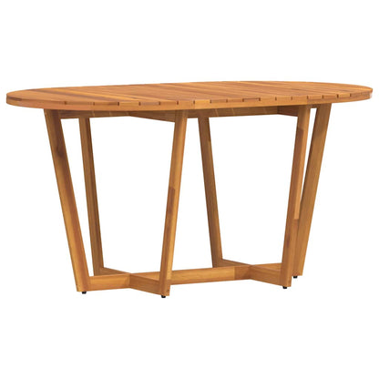 vidaXL Garden Dining Table Oval 150x90x75 cm Solid Wood Acacia