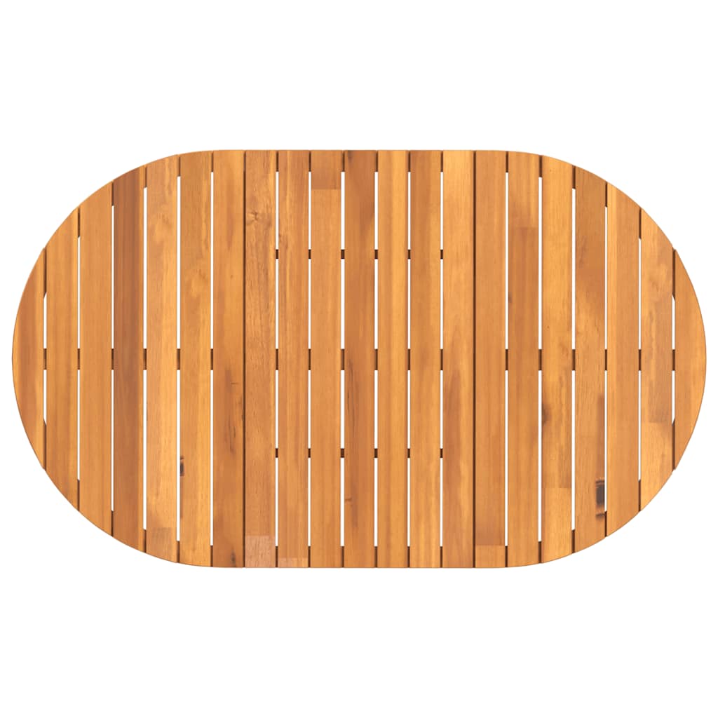 vidaXL Garden Dining Table Oval 150x90x75 cm Solid Wood Acacia