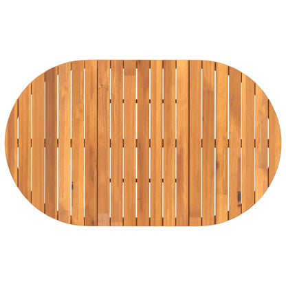 vidaXL Garden Dining Table Oval 150x90x75 cm Solid Wood Acacia