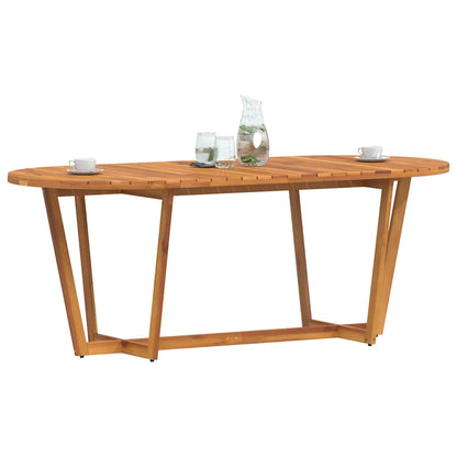 vidaXL Garden Dining Table Oval 200x90x75 cm Solid Wood Acacia