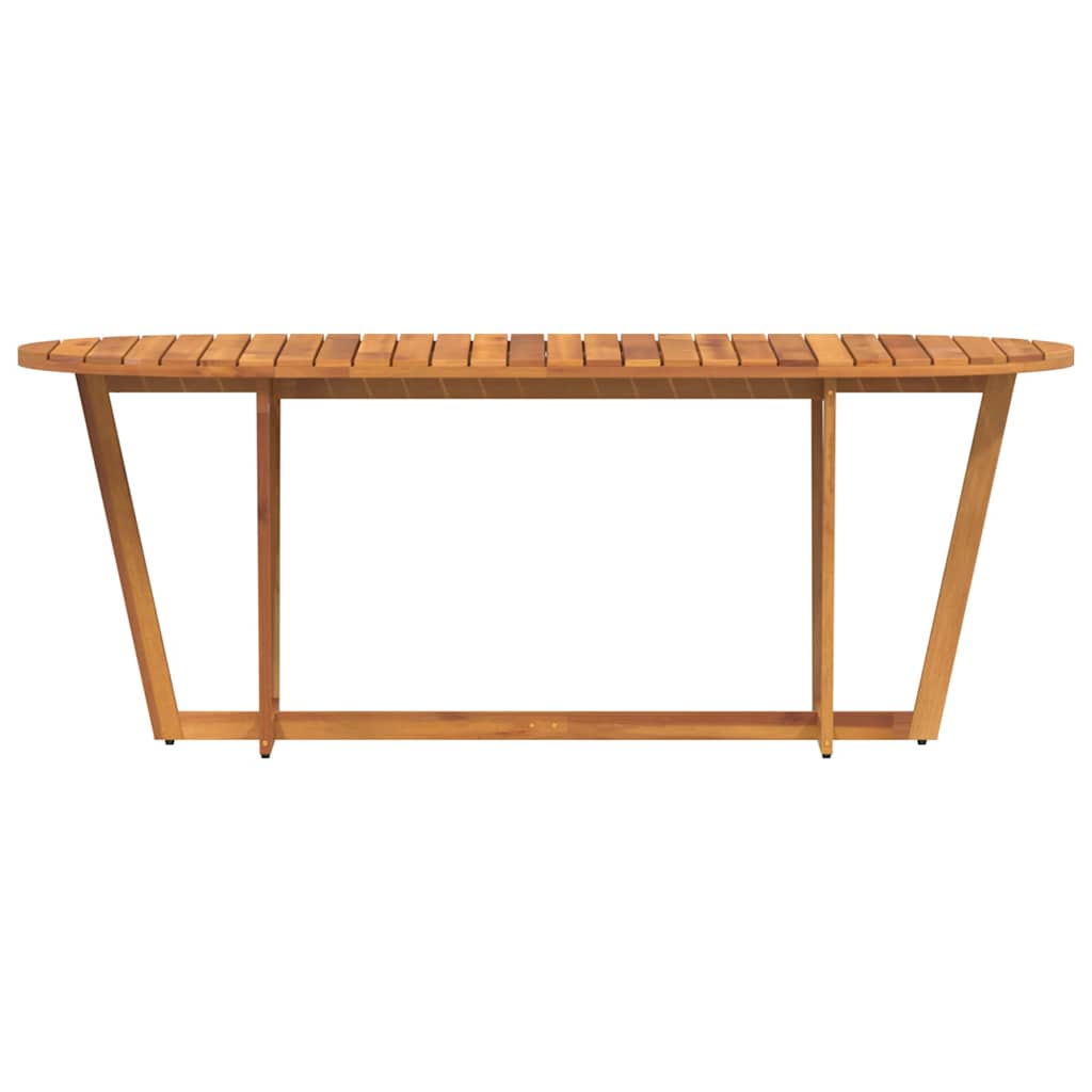 vidaXL Garden Dining Table Oval 200x90x75 cm Solid Wood Acacia